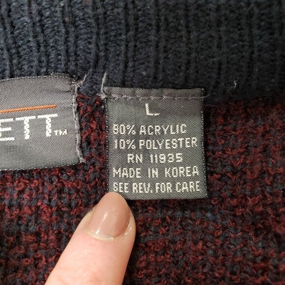 Vintage JT Beckett Mens Aztec Cardigan Size L Southwestern Grandpacore Fall - Picture 4 of 9